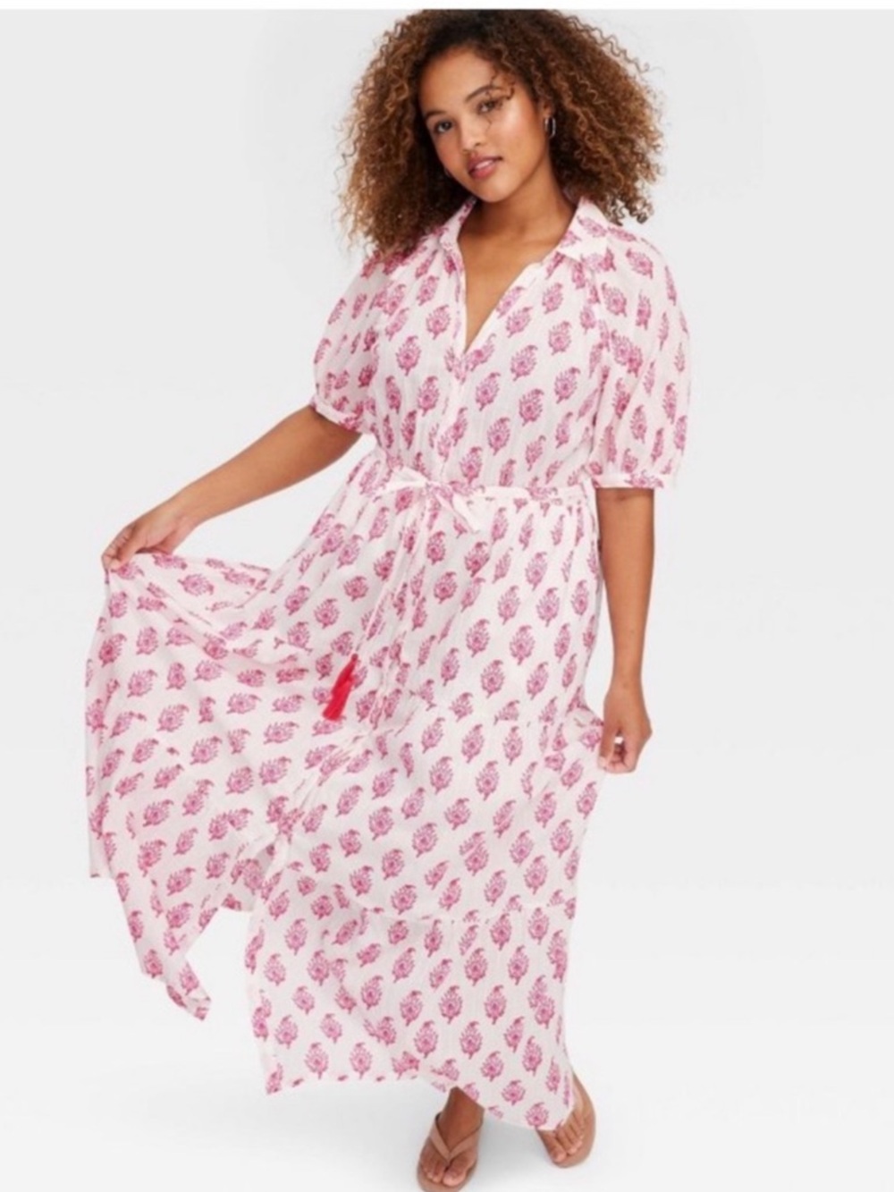 Roller Rabbit x Target Bouquet Maxi Dress - Pink Messillia - L